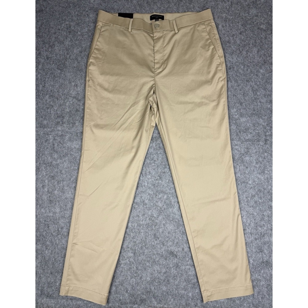 Banana Republic NWT Slim Core Temp Chino Men 35x32 Khaki Flat Front Stretch Golf